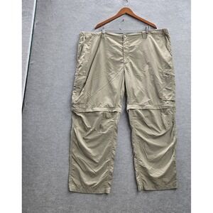 Columbia Men Pants 50X30 Khaki Nylon Convertible Outdoor 29" Inseam